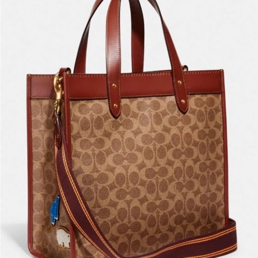 Coach Field Tote Signature Jacquard Canvas with Matching Wallet - Picture 13 of 15